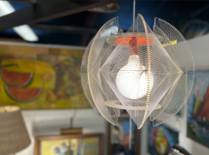 Paul Secon For Sompex Clear Wire Pendant Lamp